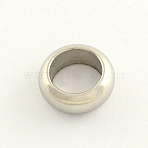 Tarnish Resistant 201 Stainless Steel Beads, Stainless Steel Color, 12x5mm, Hole: 6mm(STAS-R063-08)