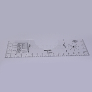 Transparent Acrylic Alignment T-Shirt Ruler, Ruler Guide, for Applying Vinyl and Sublimation Designs On Shirts, Clear, 13x41x0.2cm(TACR-WH0001-22)