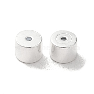 Brass Studs Earrings Findings, Column, Silver, 5x4mm, Hole: 0.8mm(FIND-Z039-03B-S)