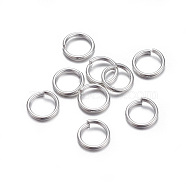 304 Stainless Steel Jump Rings, Open Jump Rings, Silver Color Plated, 20 Gauge, 6x0.8mm, Inner Diameter: 4.5mm(X-STAS-E464-09K-S)