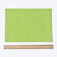 Polka Dot Pattern  Printed A4 Polyester Fabric Sheets, Self-adhesive Fabric, for Garment Accessories, Green Yellow, 30x21.5x0.03cm(DIY-WH0158-63A-04)