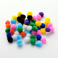 DIY Doll Craft Pom Pom Yarn Pom Pom Balls, Mixed Color, 10mm, about 2000pcs/bag(AJEW-S006-10mm-M)