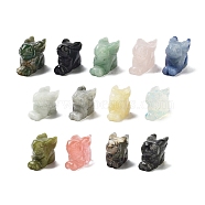 Natural & Synthetic Gemstone Carved Figurines, for Home Office Desktop Decoration, Rabbit, 11~13x23~24x17~19mm(DJEW-L023-E)