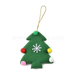 Christmas Party Accessories, Fabric Pendant Decorations, Christmas Tree, 155x76x13.5mm(FIND-U018-01E)