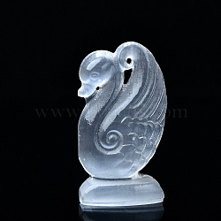 Swan Natural Selenite Figurines, Reiki Energy Stone Display Decorations, for Home Feng Shui Ornament, WhiteSmoke, 10~15x35~40x65~70mm(DJEW-PW0021-03)