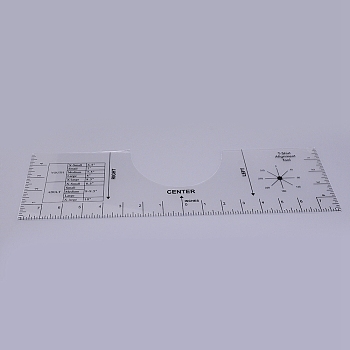 Transparent Acrylic Alignment T-Shirt Ruler, Ruler Guide, for Applying Vinyl and Sublimation Designs On Shirts, Clear, 13x41x0.2cm