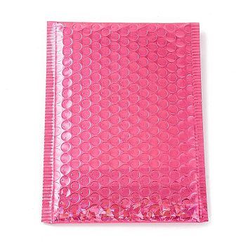 Laser Film Package Bags, Bubble Mailer, Padded Envelopes, Rectangle, Deep Pink, 24x15x0.6cm