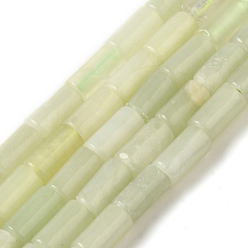 Natural New Jade Beads Strands, Column, 8x4mm, Hole: 0.7mm, about 48pcs/strand, 15.35~15.43''(39~39.2cm)