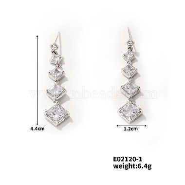 Square Brass Earrings