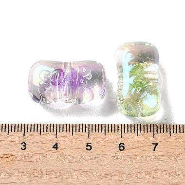 UV Plating Rainbow Iridescent Acrylic Beads(OACR-H112-15D)-3