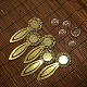 18mm Clear Domed Glass Cabochon Cover for Antique Golden DIY Alloy Portrait Bookmark Making(DIY-X0118-AG-NR)-1