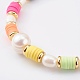 Bracelets extensibles en perles heishi en pâte polymère(BJEW-JB06026-03)-2