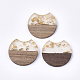 Resin & Walnut Wood Pendants(RESI-T023-A-11H)-1