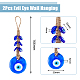 2Pcs Glass Turkey Evil Eye Car Hanging Decorations(HJEW-DC0001-14)-2