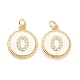 Brass Micro Pave Clear Cubic Zirconia Charms(ZIRC-J040-44G-00)-2