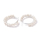 Boucles d'oreilles créoles perlées enveloppées de fil de perles naturelles pour femmes(EJEW-JE04758-03)-4