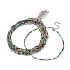 Faceted Rondelle Glass Beaded Necklace for Women(NJEW-M208-01E)-1