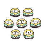 Autumn Theme Handmade Polymer Clay Cabochons, Polymer Clay Slices for Resin Crafts & DIY Projects, Corn, Champagne Yellow, 8.5~10x8~10x2mm, about 5000pcs/1000g(CLAY-N006-126)