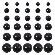 Pandahall 1600Pcs 6 Styles Acrylic Cabochons, Half Round, Craft Eyes for Doll Making, Black, 3~8x1~4mm(SACR-TA0001-25)