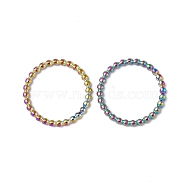 Ion Plating(IP) 304 Stainless Steel Linking Ring, Round Bead Ring, Rainbow Color, 12.5x1mm, Inner Diameter: 10mm(STAS-C066-34M)