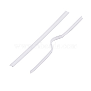 PE Nose Bridge Wire for Mouth Cover, with Galvanized Iron Wire Double Core Inside, Nose Bridge Strip, DIY Disposable Mouth Cover Material, White, 15cm(5.9 inch), 5mm wide(AJEW-E034-60A)
