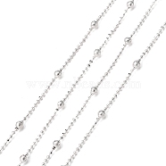 Electroplate Brass Ball Chains, Soldered, with Spool, Silver Color Plated, 1.2mm, about 164.04 Feet(50m)/roll(CHC-L019-01S)