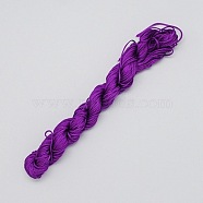10M Nylon Jewelry Thread, Nylon Cord for Custom Woven Bracelets Making, Purple, 2mm(X-NWIR-R002-2mm-7)