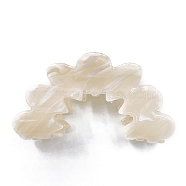 Hollow Wave Acrylic Large Claw Hair Clips, for Girls Women Thick Hair, Beige, 83x42x39.5mm(PW-WG83869-05)