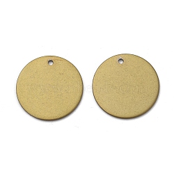 Ion Plating(IP) 304 Stainless Steel Pendants, Blank Stamping Tag, Flat Round, Antique Bronze, 20x1mm, Hole: 1.4mm(X-EJEW-L238-01A-AB)