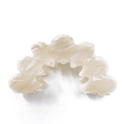 Hollow Wave Acrylic Large Claw Hair Clips, for Girls Women Thick Hair, Beige, 83x42x39.5mm(PW-WG83869-05)