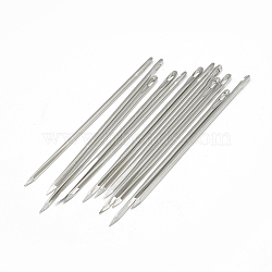 Iron Canvas Leather Sewing Stitching Needles, Platinum, 58x1.6mm, Hole: 1x3mm(IFIN-R232-04-P)