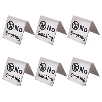 Stainless Steel Number Stand, No Smoking, Stainless Steel Color, 48.5x49.5x42.5mm