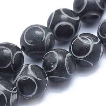 Natural Xiuyan Jade Beads Strands, Round, 10mm, Hole: 1.5mm, about 33~35pcs/strand, 15.3 inch(39cm)
