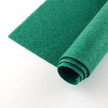 Non Woven Fabric Embroidery Needle Felt for DIY Crafts, Square, Green, 298~300x298~300x1mm, about 50pcs/bag