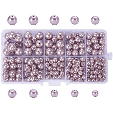 4mm RosyBrown Round Glass Beads