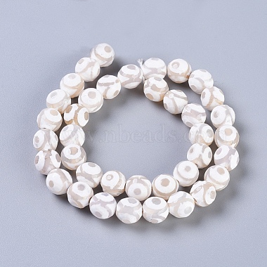 Perles dzi à 3 œil de style tibétain(X-TDZI-G341-10mm-02)-3