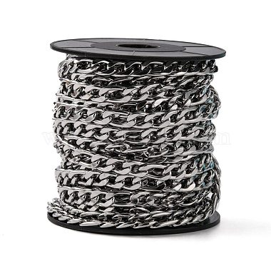 304 Stainless Steel Figaro Chains(CHS-K001-32-7mm)-3