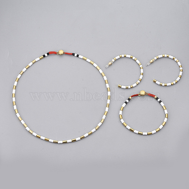 White Alloy Bracelets & Earrings & Necklaces
