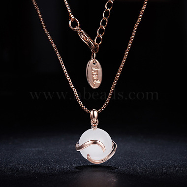 SHEGRACE Trendy Real Rose Gold Plated Necklace(JN445A)-3