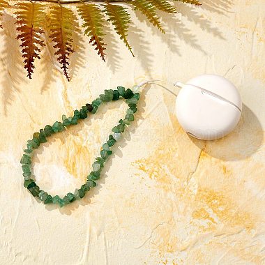Natural Green Aventurine Chips Cell Phone Lanyard Wrist Strap(HJEW-SW00018-01)-3
