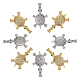 8Pcs 2 Colors Brass Micro Pave Clear Cubic Zirconia Pendants(KK-DC0003-85)-1