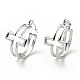304 Stainless Steel Cross Hoop Earrings for Women(EJEW-G293-02P)-1