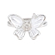 Brass Micro Pave Cubic Zirconia Adjustable Ring Components(KK-CBAC351-04P)-1