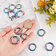 12Pcs 3 Style Rainbow Color Alloy Spring Gate Rings(FIND-GF0002-94)-3