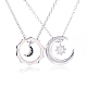 Sun Moon Star Friendship Couple Necklace for 2 Best Friend Necklace for 2 Sun and Moon Matching Couple Necklace Jewelry Gifts for Women Men(JN1113A)-1