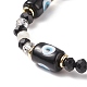 Column with Evil Eye Lampwork & Glass Beaded Stretch Bracelet for Women(BJEW-JB08634-05)-4