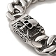 304 Stainless Steel Skull Cuban Link Chain Bracelets for Women Men(BJEW-Q341-05D-AS)-2