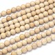 Riverstone naturel brins de perles rondes(G-O087-08-10mm)-1