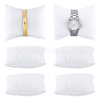 PU Leather Jewelry Watch/Bracelet Display Pillows, White, 7.9x7.5x4.5cm(ODIS-WH0043-198B)