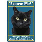 Rectangle Metal Iron Sign Poster, with Word, for Home Wall Decoration, Cat Pattern, 300x200x2.2mm(AJEW-WH0157-374)
